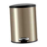 Trash Can with Foot Pedal Simple Dustbin Garbage Bin for Dorm Restroom Lobby Gold