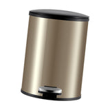 Trash Can with Foot Pedal Simple Dustbin Garbage Bin for Dorm Restroom Lobby Gold