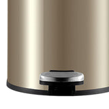 Trash Can with Foot Pedal Simple Dustbin Garbage Bin for Dorm Restroom Lobby Gold