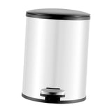 Trash Can with Foot Pedal Simple Dustbin Garbage Bin for Dorm Restroom Lobby White