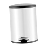Trash Can with Foot Pedal Simple Dustbin Garbage Bin for Dorm Restroom Lobby White