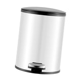 Trash Can with Foot Pedal Simple Dustbin Garbage Bin for Dorm Restroom Lobby White
