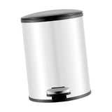 Trash Can with Foot Pedal Simple Dustbin Garbage Bin for Dorm Restroom Lobby White