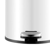 Trash Can with Foot Pedal Simple Dustbin Garbage Bin for Dorm Restroom Lobby White