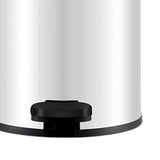 Trash Can with Foot Pedal Simple Dustbin Garbage Bin for Dorm Restroom Lobby Gold White