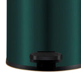 Trash Can with Foot Pedal Simple Dustbin Garbage Bin for Dorm Restroom Lobby Gold Green