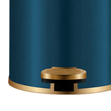 Trash Can with Foot Pedal Simple Dustbin Garbage Bin for Dorm Restroom Lobby Gold Blue