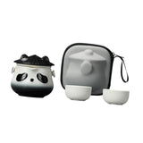 Travel Tea Set with Portable Bag Cute Ceramic Teapot for Office Home Camping