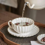 Coffee Mug and Saucer Set Creative Home Decor Tea Cup for Girls Office Gifts