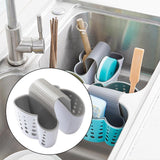 Sponge Holder Pouch Multipurpose Storage Utensil Brush Holder Hanging Basket Double Slot