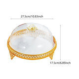Covered Dessert Plate Decorative Snack Platter for Cheesecake Cheese Cookies Straight Plate