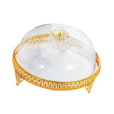 Covered Dessert Plate Decorative Snack Platter for Cheesecake Cheese Cookies Straight Plate