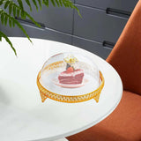 Covered Dessert Plate Decorative Snack Platter for Cheesecake Cheese Cookies Straight Plate