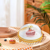 Covered Dessert Plate Decorative Snack Platter for Cheesecake Cheese Cookies Straight Plate
