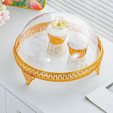 Covered Dessert Plate Decorative Snack Platter for Cheesecake Cheese Cookies Straight Plate