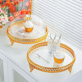 Covered Dessert Plate Decorative Snack Platter for Cheesecake Cheese Cookies Straight Plate