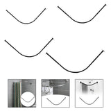 Curved Curtain Rod Clothing Hanger Curtain Pole for Home Laundry Room Closet 70to95cm 70to95cm