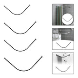 Curved Curtain Rod Clothing Hanger Curtain Pole for Home Laundry Room Closet 70to95cm 70to95cm