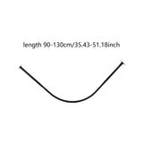 Curved Curtain Rod Clothing Hanger Curtain Pole for Home Laundry Room Closet 70to95cm 90to130cm