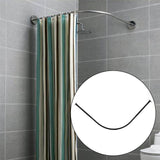 Curved Curtain Rod Clothing Hanger Curtain Pole for Home Laundry Room Closet 70to95cm 90to130cm