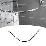 Curved Curtain Rod Clothing Hanger Curtain Pole for Home Laundry Room Closet 70to95cm 105to165cm
