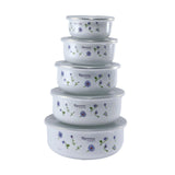 Maxbell 5x Enamel Bowls Multipurpose Prepared Bowls for Decorative Ice Cream Noodles Small Grass