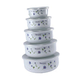 Maxbell 5x Enamel Bowls Multipurpose Prepared Bowls for Decorative Ice Cream Noodles Small Grass