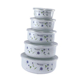 Maxbell 5x Enamel Bowls Multipurpose Prepared Bowls for Decorative Ice Cream Noodles Small Grass