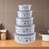 Maxbell 5x Enamel Bowls Multipurpose Prepared Bowls for Decorative Ice Cream Noodles Small Grass