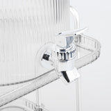 Maxbell Drink Dispenser Large Capacity Clear with Stand with Cups Beverage Dispenser Clear 3.5L