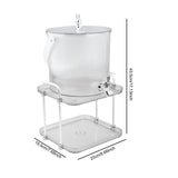 Maxbell Drink Dispenser Large Capacity Clear with Stand with Cups Beverage Dispenser Clear 5L