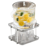 Maxbell Drink Dispenser Large Capacity Clear with Stand with Cups Beverage Dispenser Clear 5L
