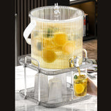 Maxbell Drink Dispenser Large Capacity Clear with Stand with Cups Beverage Dispenser Clear 5L