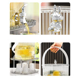 Maxbell Drink Dispenser Large Capacity Clear with Stand with Cups Beverage Dispenser Clear 5L