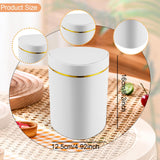 Maxbell Desktop Small Trash Can with Lid Compact Waste Basket for Dorm Bedroom Table White