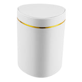 Maxbell Desktop Small Trash Can with Lid Compact Waste Basket for Dorm Bedroom Table White