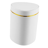 Maxbell Desktop Small Trash Can with Lid Compact Waste Basket for Dorm Bedroom Table White