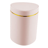 Maxbell Desktop Small Trash Can with Lid Compact Waste Basket for Dorm Bedroom Table Pink