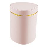 Maxbell Desktop Small Trash Can with Lid Compact Waste Basket for Dorm Bedroom Table Pink