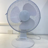 Maxbell Desk Fan UK Plug White 3 Speeds Adjustable for Bedroom Dormitories