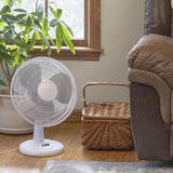 Maxbell Desk Fan UK Plug White 3 Speeds Adjustable for Bedroom Dormitories