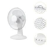 Maxbell Desk Fan UK Plug White 3 Speeds Adjustable for Bedroom Dormitories
