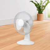Maxbell Desk Fan UK Plug White 3 Speeds Adjustable for Bedroom Dormitories