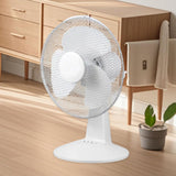 Maxbell Desk Fan UK Plug White 3 Speeds Adjustable for Bedroom Dormitories