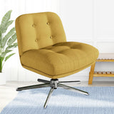 Maxbell Armless Office Chair Soft Swivel Accent Chair for Office Furniture Apartment