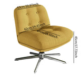Maxbell Armless Office Chair Soft Swivel Accent Chair for Office Furniture Apartment