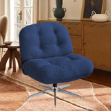 Maxbell Armless Office Chair Modern Soft Reading Chair for Make up Bedroom Apartment