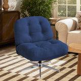 Maxbell Armless Office Chair Modern Soft Reading Chair for Make up Bedroom Apartment