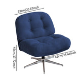 Maxbell Armless Office Chair Modern Soft Reading Chair for Make up Bedroom Apartment