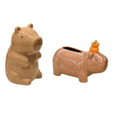 Maxbell Cute Ceramic Capybara Shaped Tissue Box for Kitchen Countertop Bedside Table Sitting